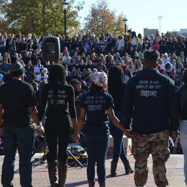 I helped report on the protests at the University of Missouri in the fall of 2015 for The Maneater. Photo from The Maneater.